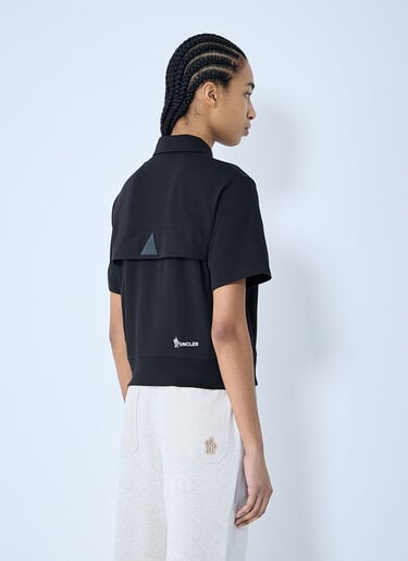 Moncler Grenoble Logo Motif Polo Shirt Black mog0259005