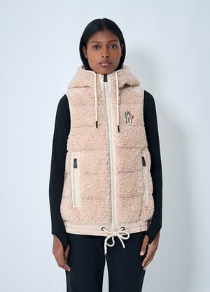Moncler Grenoble Logo Motif Hooded Gilet Pink mog0262017