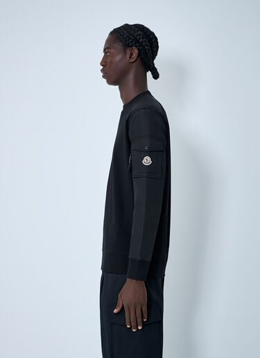 Logo Motif Sweatshirt Moncler Logo Motif Sweatshirt Black mon0162002