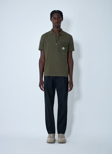 Logo Motif Polo Shirt Moncler Logo Motif Polo Shirt Green mon0162008