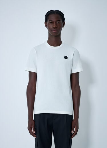 Logo Motif T-Shirt Moncler Logo Motif T-Shirt White mon0162036
