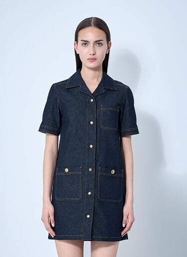 Denim Mini Dress Moncler Denim Mini Dress Blue mon0260019