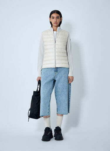 Moncler Quilted Cardigan White mon0261033