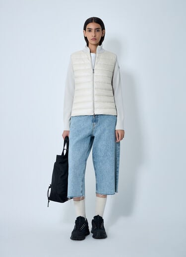 Quilted Cardigan Moncler Quilted Cardigan White mon0261033