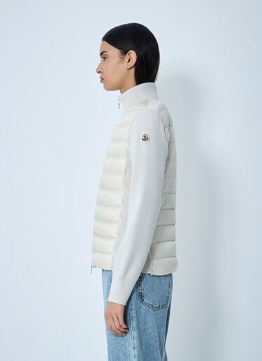 Moncler Quilted Cardigan White mon0261033