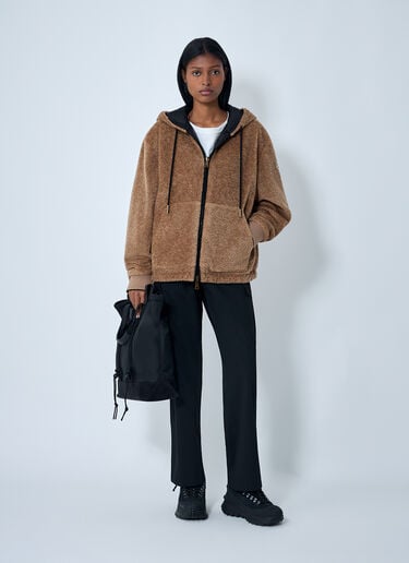 Moncler Reversible Teddy Padded Zip-Up Sweatshirt Brown mon0262021