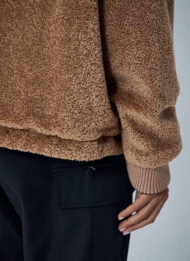 Reversible Teddy Padded Zip-Up Sweatshirt Moncler Reversible Teddy Padded Zip-Up Sweatshirt Brown mon0262021
