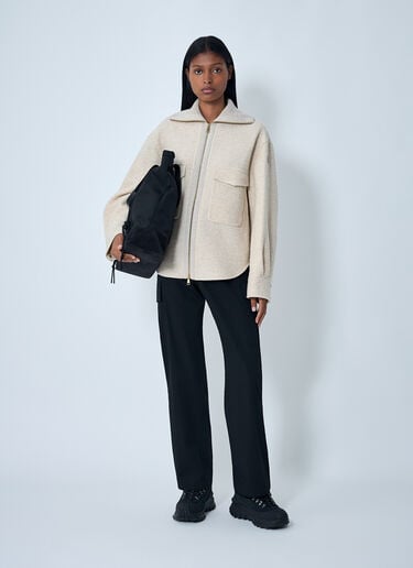 Moncler Wool-Blend Bouclé Shirt Jacket Beige mon0262034