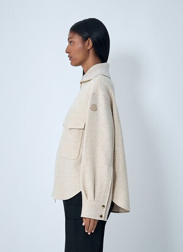 Wool-Blend Bouclé Shirt Jacket Moncler Wool-Blend Bouclé Shirt Jacket Beige mon0262034