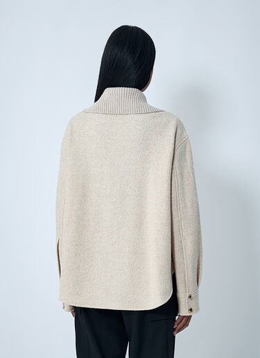 Moncler Wool-Blend Bouclé Shirt Jacket Beige mon0262034