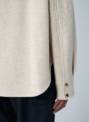 Wool-Blend Bouclé Shirt Jacket Moncler Wool-Blend Bouclé Shirt Jacket Beige mon0262034