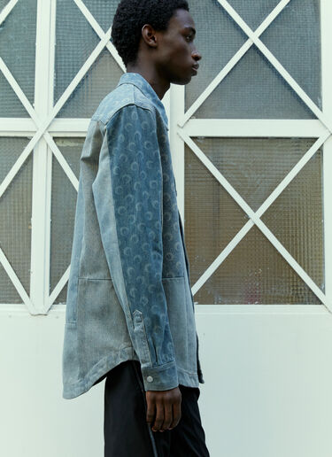 Regenerated Moon Denim Overshirt Marine Serre Regenerated Moon Denim Overshirt Blue mrs0154003
