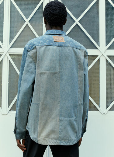 Marine Serre Regenerated Moon Denim Overshirt Blue mrs0154003