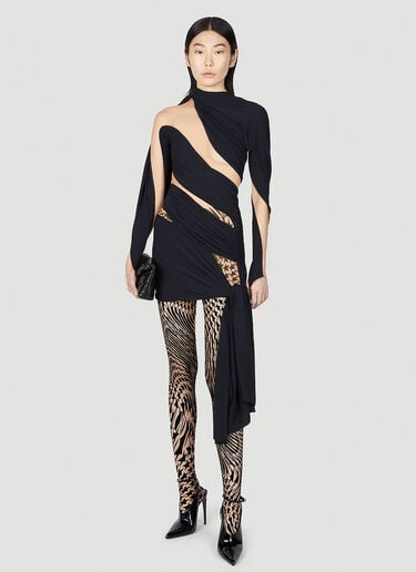 Mugler Graphic Print Tights Black mug0251046