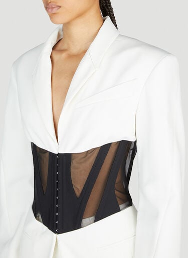 코르셋 패널 블레이저 Mugler 코르셋 패널 블레이저 화이트 mug0252008