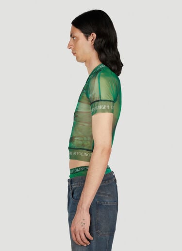 x Brook Hsu Mesh Polo Top Ottolinger x Brook Hsu Mesh Polo Top Green ott0152001