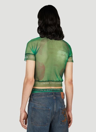 x Brook Hsu Mesh Polo Top Ottolinger x Brook Hsu Mesh Polo Top Green ott0152001