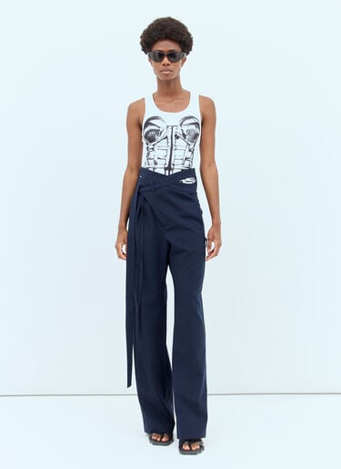 Signature Wrap Suit Pants Ottolinger Signature Wrap Suit Pants Navy ott0253002