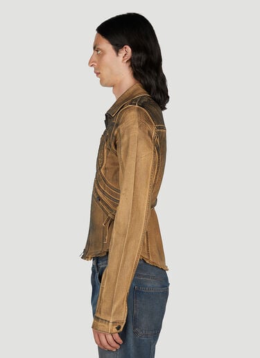 Fitted Denim Jacket Ottolinger Fitted Denim Jacket Brown ott0352004