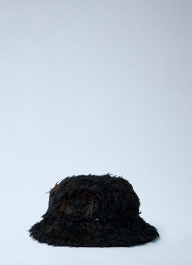 Our Legacy Hairy Wool Bucket Hat Black our0162034