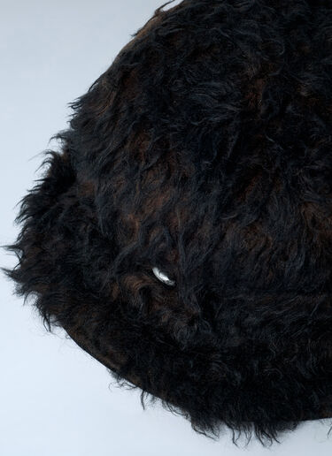 Our Legacy Hairy Wool Bucket Hat Black our0162034