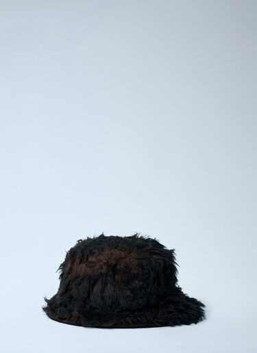 Our Legacy Hairy Wool Bucket Hat Black our0162034