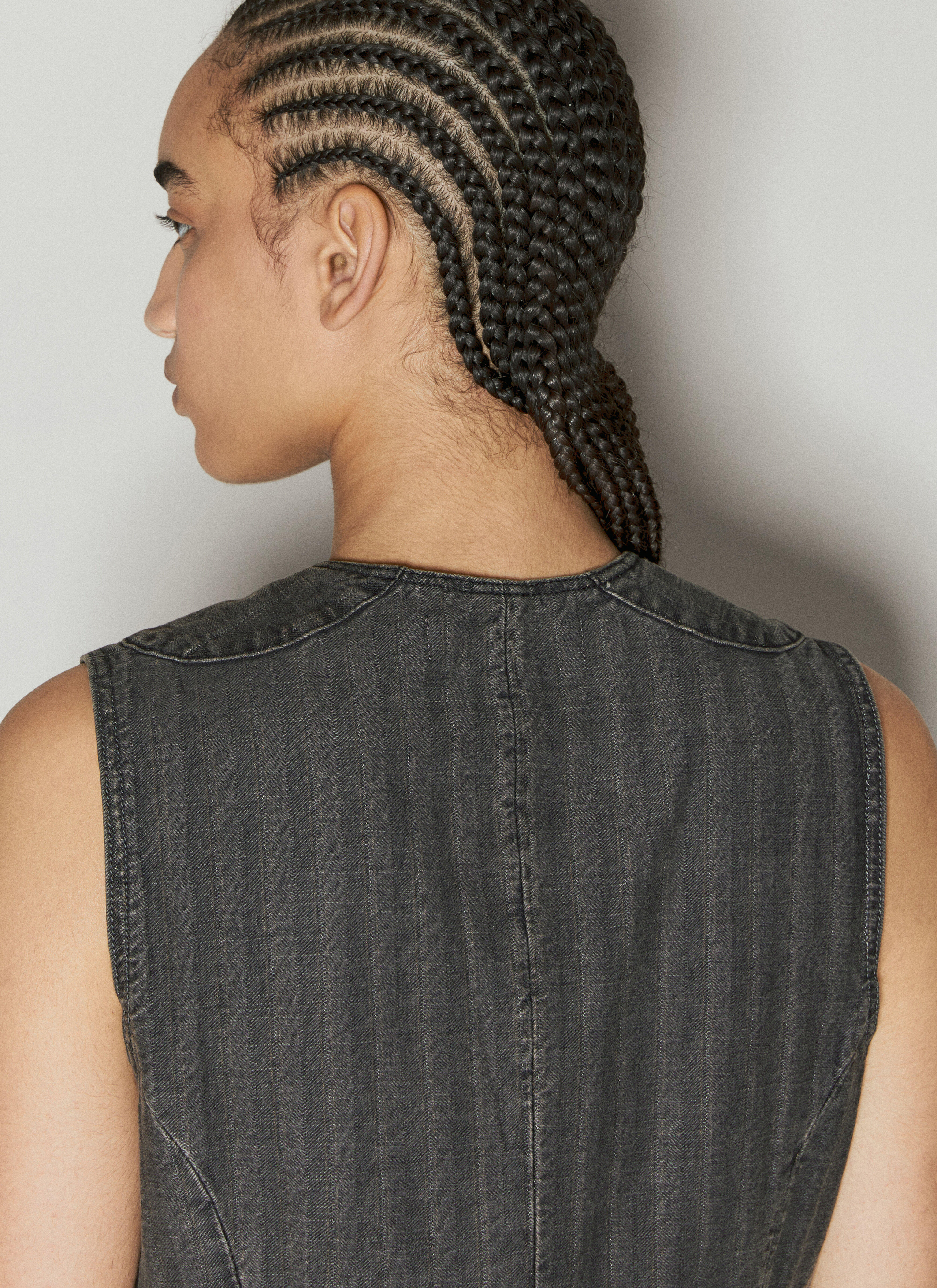 トップス Our Legacy Ice Grey Cable Vest 48 Our Legacy Women's' Biker Zip-Up Vest in Grey | LN-CC®