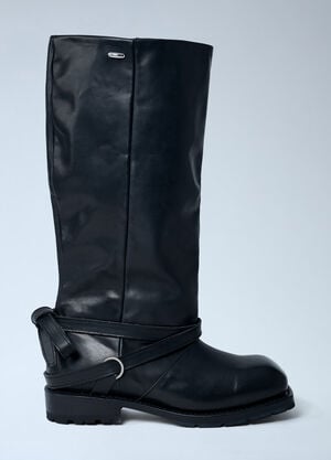 OUR LEGACY High Engine Leather Boots Black our0262013