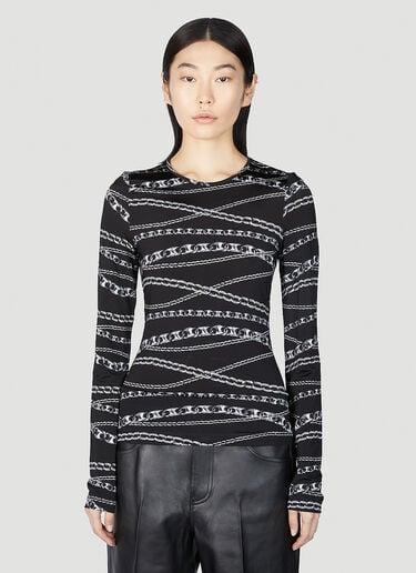 Chain Link Long Sleeve Top Rabanne Chain Link Long Sleeve Top Black pac0252025