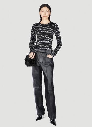 Chain Link Long Sleeve Top Rabanne Chain Link Long Sleeve Top Black pac0252025
