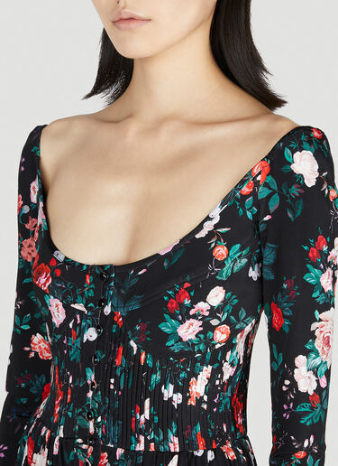 Floral Dress Rabanne Floral Dress Black pac0252051