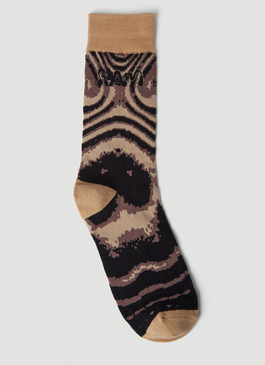 P.A.M. Moire Dress Socks Black pam0249017