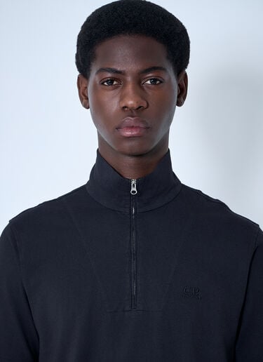 C.P. Company 1020 Half-Zip Polo Shirt Black pco0160006