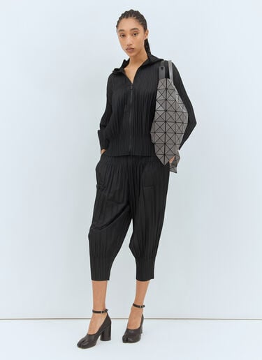Fluffy Tapered Pants Pleats Please Issey Miyake Fluffy Tapered Pants Black plp0258011