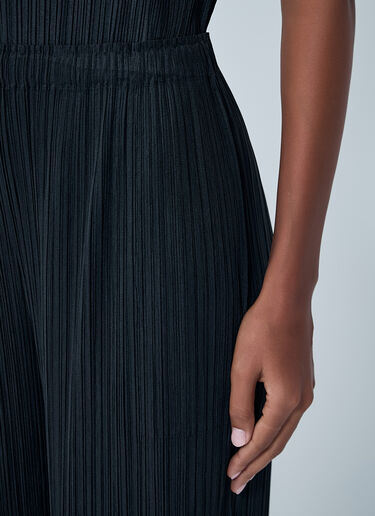 Pleats Please Issey Miyake Fringe Pleated Pants Black plp0262008