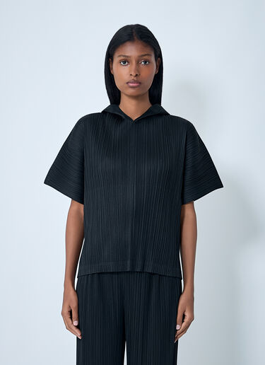 Hooded Pleated Shirt Pleats Please Issey Miyake Hooded Pleated Shirt Black plp0262010