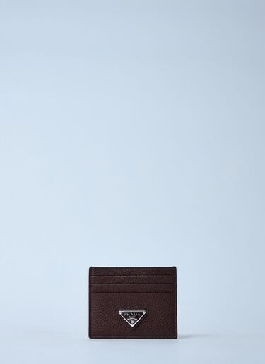 Prada ロゴプレート カードホルダー  ブラウン pra0161021