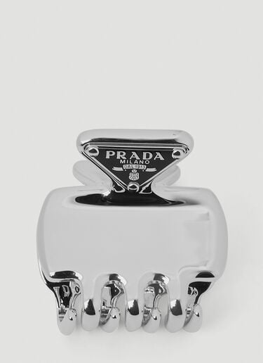 Prada 로고 플라크 헤어클립 실버 pra0252040