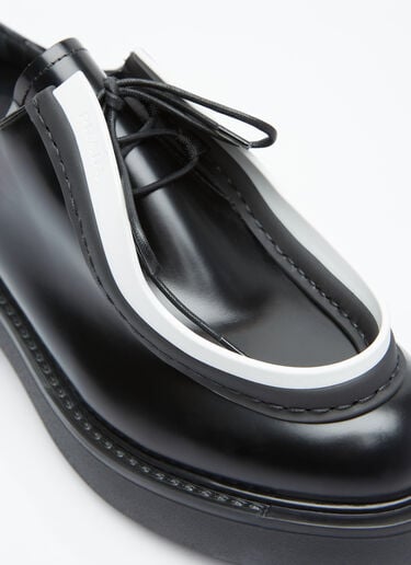 Brushed Leather Lace-Up Shoes Prada Brushed Leather Lace-Up Shoes Black pra0254051
