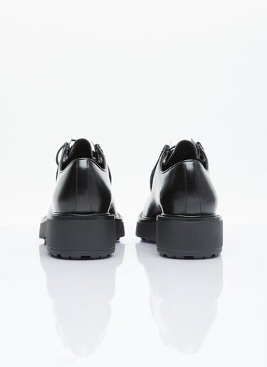 Brushed Leather Lace-Up Shoes Prada Brushed Leather Lace-Up Shoes Black pra0254051