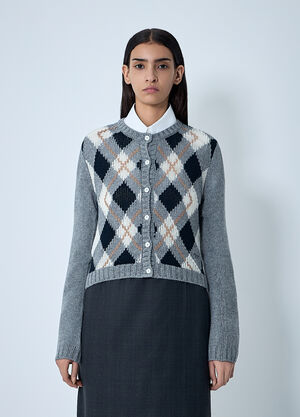 Prada Cashmere Cardigan Grey pra0262062