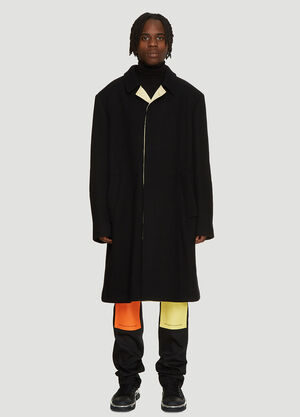 Raf Simons Satin Lined Classic Coat Black raf0134017