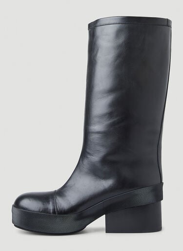 Block Heel Boots Raf Simons Block Heel Boots Black raf0150016