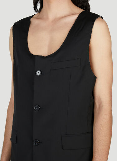 Scoop Neck Suiting Top Raf Simons Scoop Neck Suiting Top Black raf0152006