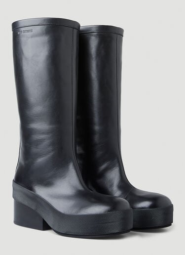 Raf Simons 라운드 토 부츠 블랙 raf0250011