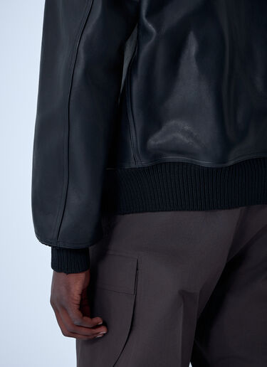 Rick Owens Leather Bomber Jacket Black ric0162001