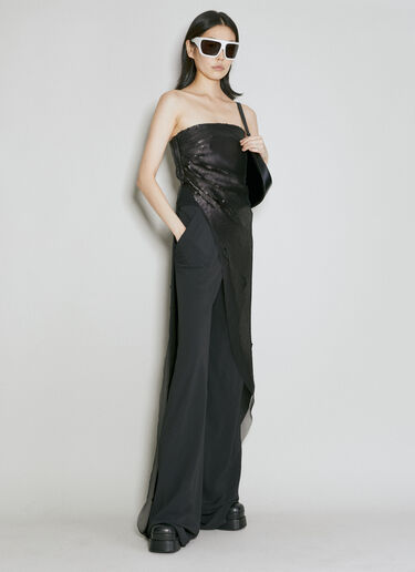Rick Owens 斜裁裤 黑色 ric0254004
