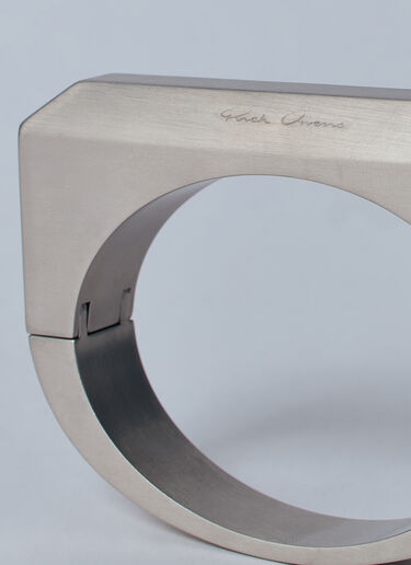Rick Owens Beveled Bangle Silver ric0259027