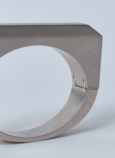 Rick Owens Beveled Bangle Silver ric0259027