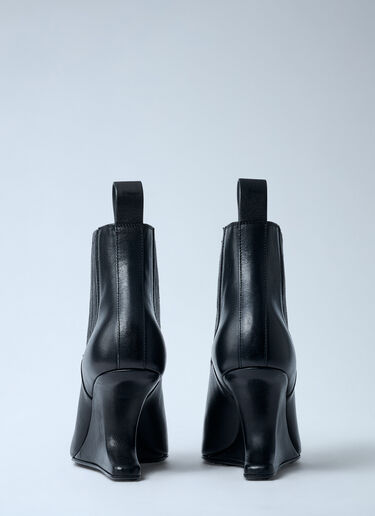 Rick Owens Leather Wedge Ankle Boots Black ric0262020